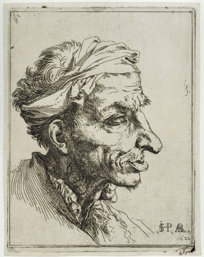 Small Grotesque Head by Jusepe de Ribera