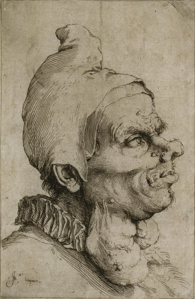 Large Grotesque Head by Jusepe de Ribera