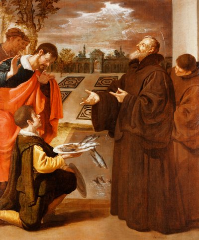 Saint Francis of Paola Blessing the Fish by Jusepe or Jose Leonardo