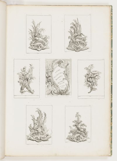Ornament Design with Crayfish Motif, plate 14 in Livre des Légumes (Series of Vegetable Ornament) by Juste Aurèle Meissonnier