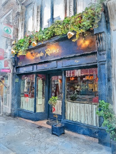 Charming Blue Shopfront by Justyna Jaszke
