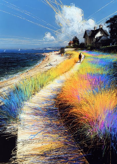 Colorful Coastal Path by Justyna Jaszke