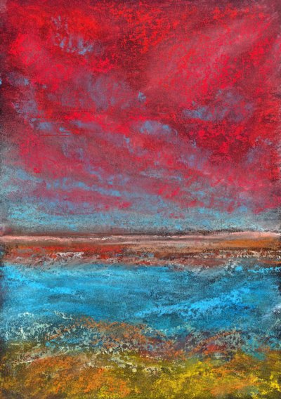 Dramatic Sky Blue Water by Justyna Jaszke