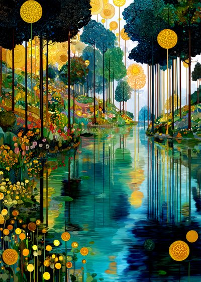 Enchanted Forest River by Justyna Jaszke