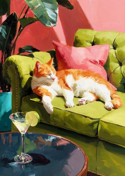 Sunny Cat Martini by Justyna Jaszke