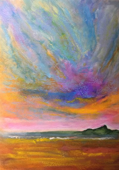 Vibrant Abstract Landscape by Justyna Jaszke