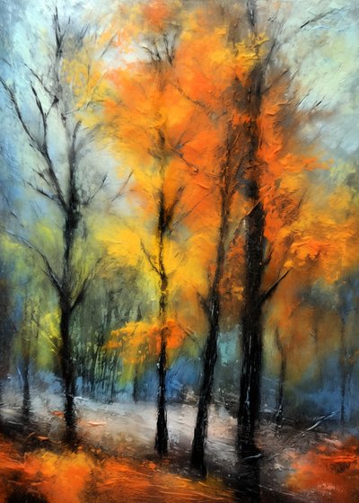 Vibrant Autumn Forest by Justyna Jaszke