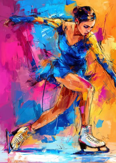 Vibrant Figure Skater by Justyna Jaszke