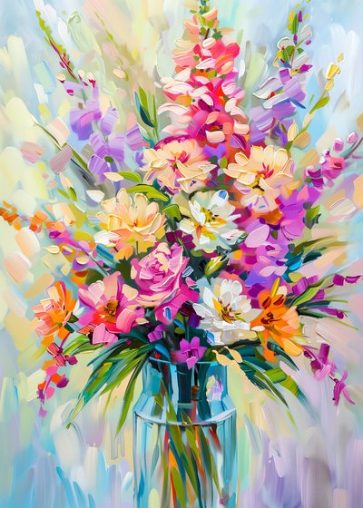 Vibrant Floral Bouquet by Justyna Jaszke