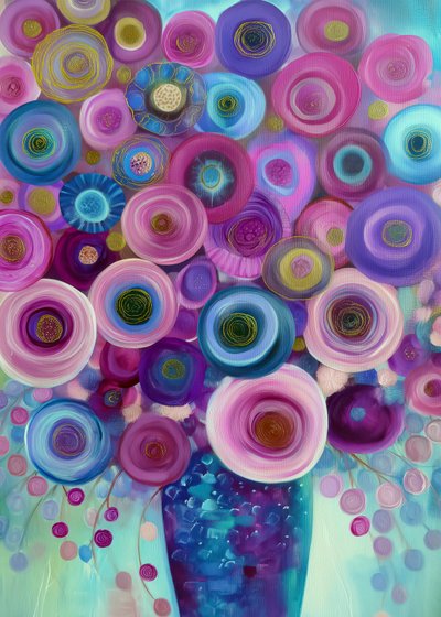 Vibrant Floral Bouquet by Justyna Jaszke