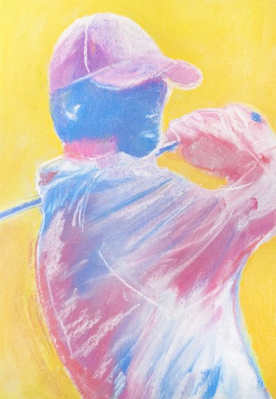 Vibrant Golf Swing by Justyna Jaszke