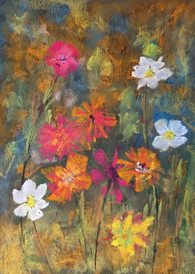 Vibrant Meadow Flowers by Justyna Jaszke