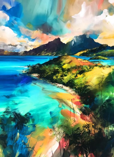 Vibrant Tropical Coast by Justyna Jaszke