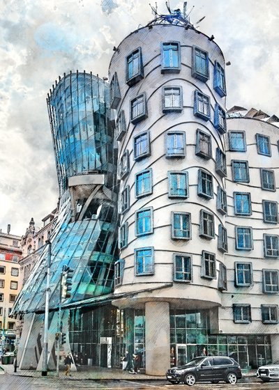 Wavy Prague Architecture by Justyna Jaszke