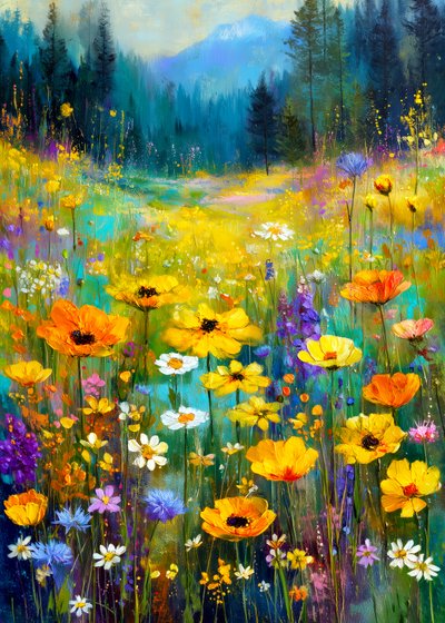 Wildflower Mountain Serenity by Justyna Jaszke