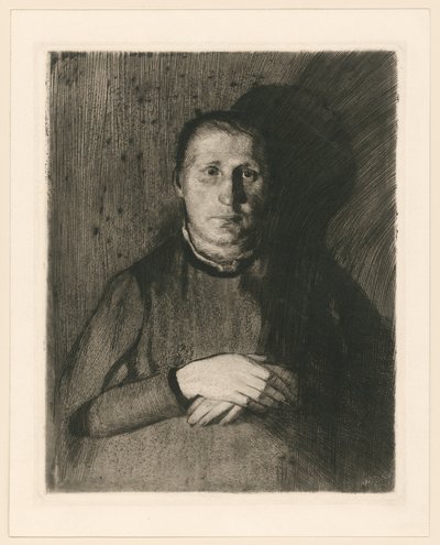 Woman with Hands Folded (2nd State) by Käthe Kollwitz