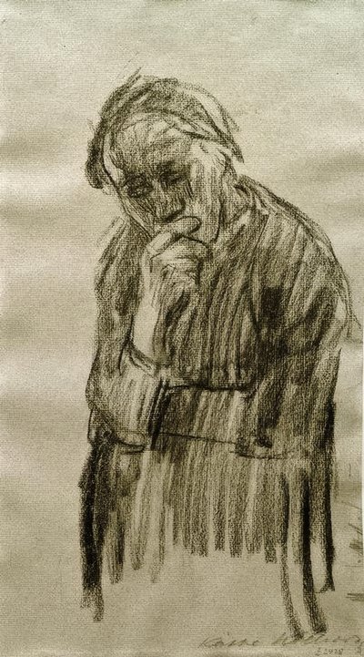 Standing Woman, Head Resting on Right Hand by Käthe Kollwitz