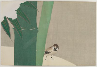 Flowers of a Hundred Worlds (Momoyogusa): Bamboo in Snow by Kamisaka Sekka