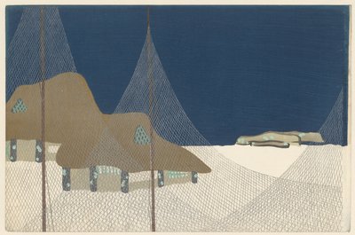 Fishing Village (Bloemen van honderd werelden) by Kamisaka Sekka