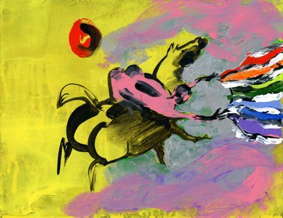 Joyful Rainbow Figures by Kanat Ibragimov
