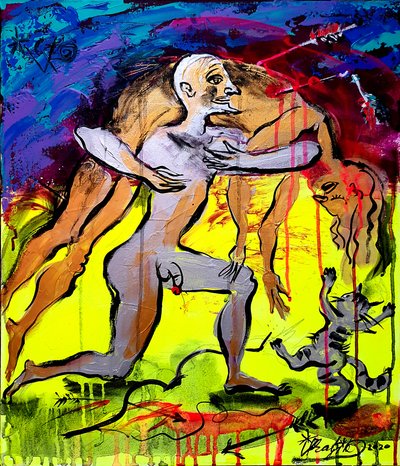 Vibrant Human Struggle by Kanat Ibragimov