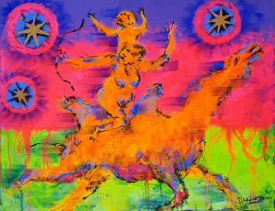 Vibrant Mythical Wild Ride by Kanat Ibragimov