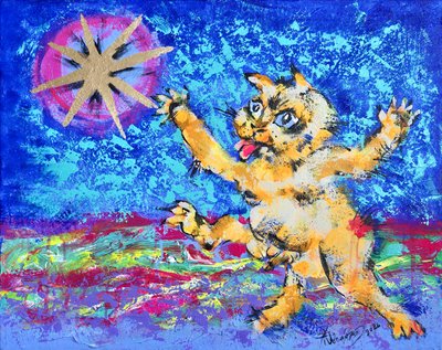 Whimsical Cat Star by Kanat Ibragimov