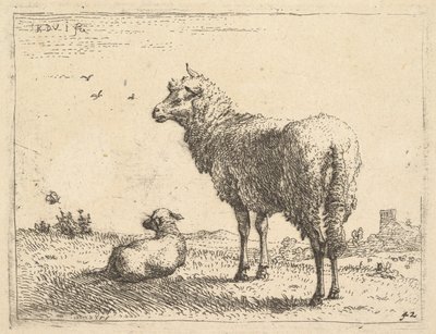 A Mature Sheep in Three-Quarters View by Karel Du Jardin