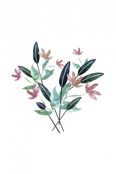 Delicate Watercolor Florals by Karen Menzenbach
