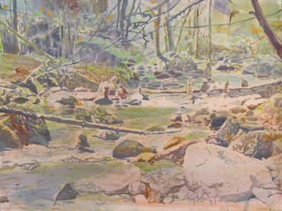 Peaceful Forest Stream by Karin Bos