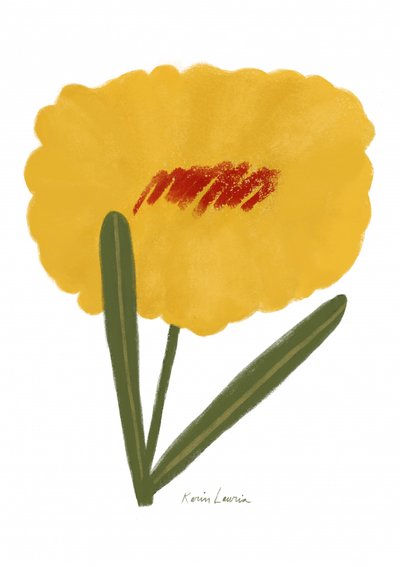 Simple Yellow Bloom by Karin Lauria