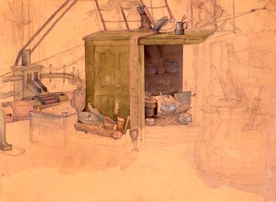 Galley on the Janus by Karl Bodmer