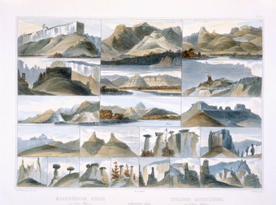 Remarkable Hills on the Upper Missouri, plate 35 from Volume 2 of 