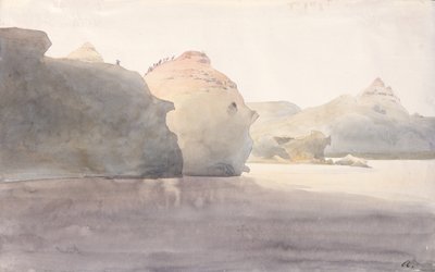 Rock Formations on the Upper Missouri by Karl Bodmer