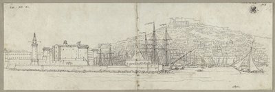 View of Naples with the Harbour, Castel Nuovo, the Lighthouse and Castel Sant