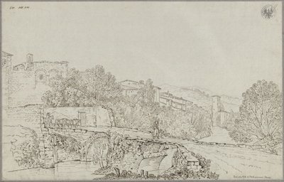 View of Rieti in the Apennines with the Bridge over the Velino by Karl Friedrich Schinkel