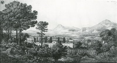 View from the Palace of Prince Valguarnera on a Part of Bagaria near Palermo and the Gulf of Cefalù by Karl Friedrich Schinkel