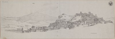 View from the Height of Castro Giovanni on Mount Etna / View of Enna with Mount Etna in the Background by Karl Friedrich Schinkel