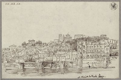 View over the Arno to San Miniato al Monte in Florence by Karl Friedrich Schinkel