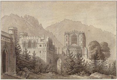 Decoration for General Use. Medieval Castle Complex. Woodstock Castle by Karl Friedrich Schinkel