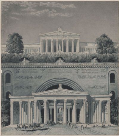 The Residence of a Prince. Castle Entrance by Karl Friedrich Schinkel