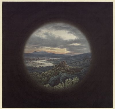 Ideal Landscape with City on a River / View of Dresden by Karl Friedrich Schinkel