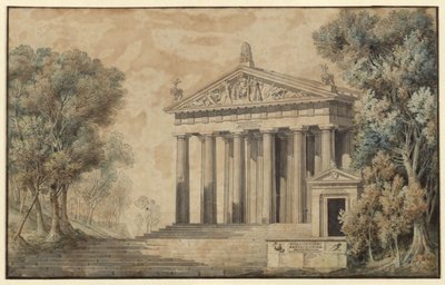Iphigenia in Tauris. Play by Johann Wolfgang von Goethe. Design for a Decoration. Temple of Diana by Karl Friedrich Schinkel
