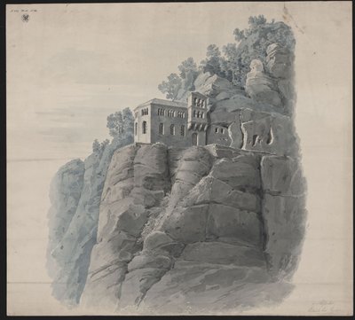 Castle near Saarburg. Hermitage. Perspective View by Karl Friedrich Schinkel