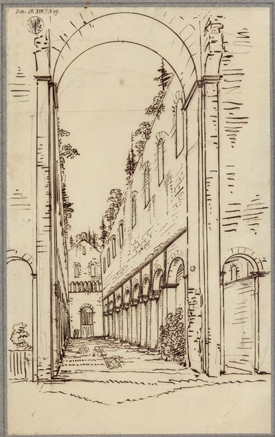 Ruins of Paulinzella Abbey. Interior view from the east by Karl Friedrich Schinkel