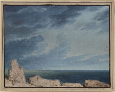 King Yngurd. Tragedy by Adolf Müllner. Design for the 2nd Decoration. Northern Sea Horizon by Karl Friedrich Schinkel