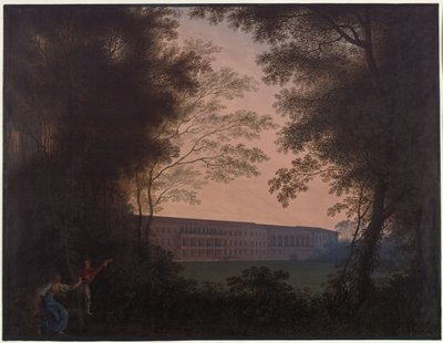 Köstritz. Castle. View of the Garden Side by Karl Friedrich Schinkel