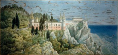 Orianda Castle, View by Karl Friedrich Schinkel