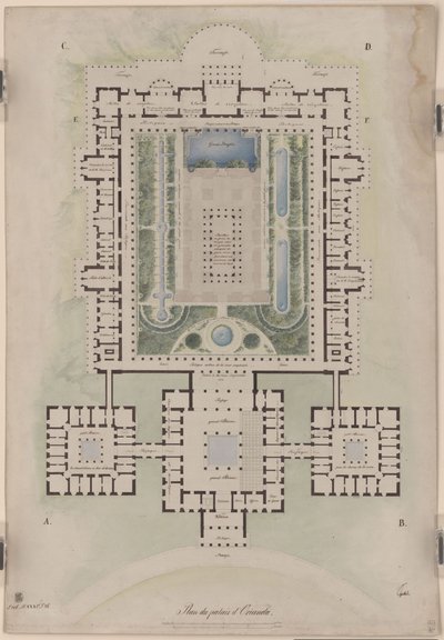 Orianda Castle in Crimea. Antique Design. Floor Plan by Karl Friedrich Schinkel