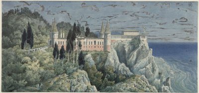 Orianda Palace in Crimea. Muscovite design. View by Karl Friedrich Schinkel